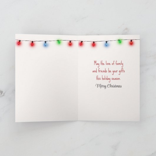 Kerstteddyberen bij een open haard kaart (Binnen)