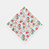 Kerstteddyberen in rood en groenboek servet (Hoek)