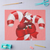 kersttefietenpapier, kerstman tissuepapier (Craft)