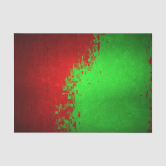 kersttefietpapier, digitaal rood, groen design tissuepapier (Voorkant)