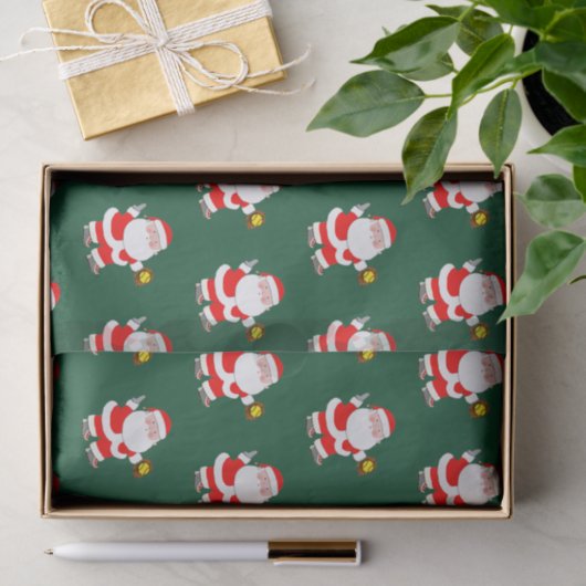 Kersttefietsenpapier voor Softball Player Tissuepapier (Geschenk)