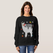 kersttefluiftige veestapel Llama Trui (Voorkant volledig)
