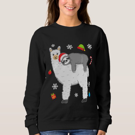 kersttefluiftige veestapel Llama Trui (Voorkant)