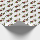 Kerstteken Rood wit Cadeaupapier (Hoek)