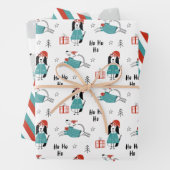 kersttekenfilms inpakpapier vel (In situ)