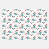 kersttekenfilms inpakpapier vel (Voorkant)