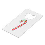 kersttekening met snoepriet creditkaart flessenopener (Achterkant Gekanteld)