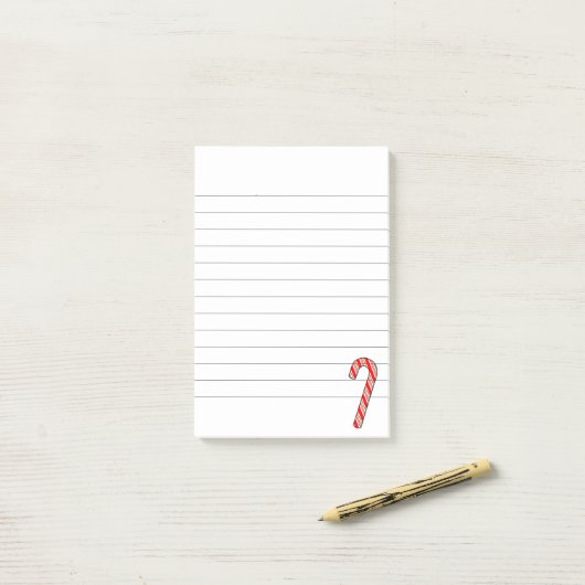 kersttekening met snoepriet post-it® notes (Op bureau)