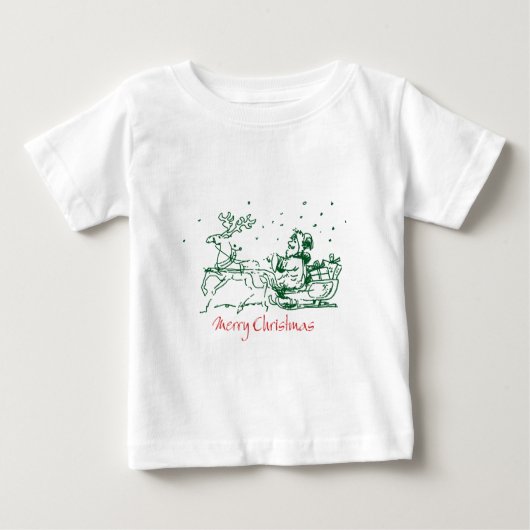 kersttekening op T-shirts (Voorkant)