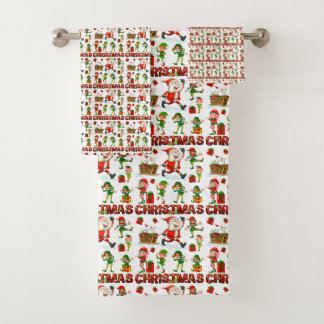 kersttekens bad handdoek