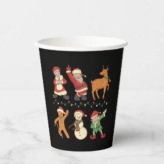Kersttekens dansen papieren bekers