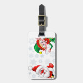 Kersttekens voor kerstmis en kerstmis voor kerstmi bagagelabel (Voorkant verticaal)