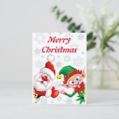 Kersttekens voor kerstmis en kerstmis voor kerstmi briefkaart (Staand voorkant)