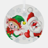 Kersttekens voor kerstmis en kerstmis voor kerstmi glas ornament (Achterkant)