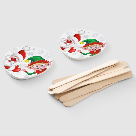 Kersttekens voor kerstmis en kerstmis voor kerstmi handwaaier (Niet-gemonteerd)