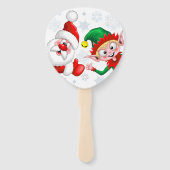 Kersttekens voor kerstmis en kerstmis voor kerstmi handwaaier (Voorkant)