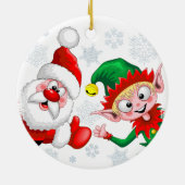 Kersttekens voor kerstmis en kerstmis voor kerstmi keramisch ornament (Achterkant)