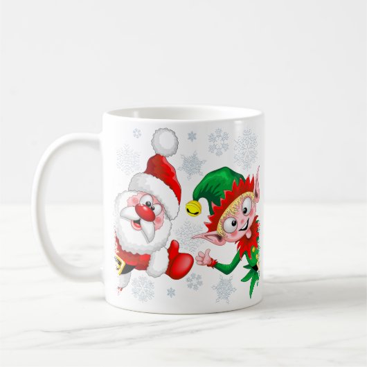 Kersttekens voor kerstmis en kerstmis voor kerstmi koffiemok (Links)
