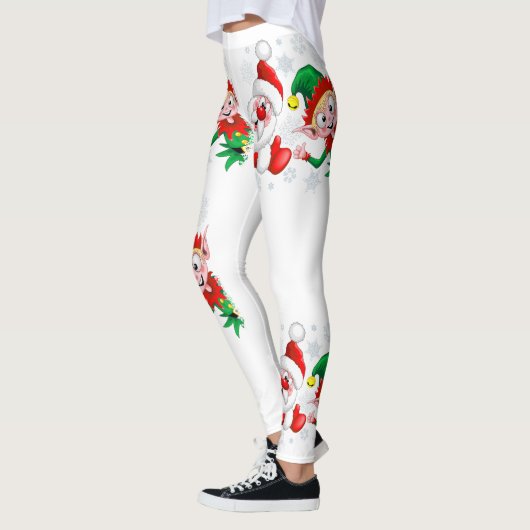 Kersttekens voor kerstmis en kerstmis voor kerstmi leggings (Links)
