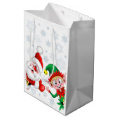 Kersttekens voor kerstmis en kerstmis voor kerstmi medium cadeauzakje (Achterkant Gekanteld)