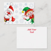 Kersttekens voor kerstmis en kerstmis voor kerstmi notitiekaartje (Voorkant / Achterkant)