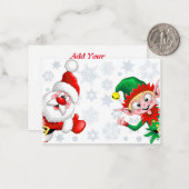 Kersttekens voor kerstmis en kerstmis voor kerstmi notitiekaartje (Voorkant / Achterkant in situ)