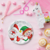 Kersttekens voor kerstmis en kerstmis voor kerstmi papieren bordje (Feest)