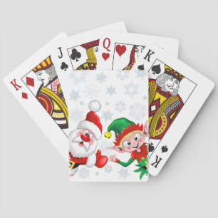 Kersttekens voor kerstmis en kerstmis voor kerstmi pokerkaarten