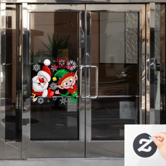 Kersttekens voor kerstmis en kerstmis voor kerstmi raamsticker (Kantoordeur)