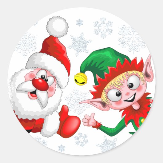 Kersttekens voor kerstmis en kerstmis voor kerstmi ronde sticker (Voorkant)