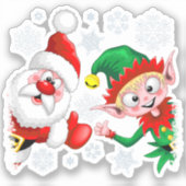 Kersttekens voor kerstmis en kerstmis voor kerstmi sticker (Voorkant)