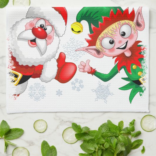 Kersttekens voor kerstmis en kerstmis voor kerstmi theedoek (Gevouwen)