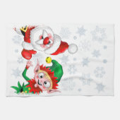 Kersttekens voor kerstmis en kerstmis voor kerstmi theedoek (Horizontaal)