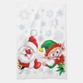 Kersttekens voor kerstmis en kerstmis voor kerstmi theedoek (Verticaal)