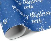 Kersttekst 2025 op blauw cadeaupapier (Rol Hoek)