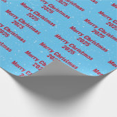 Kersttekst 2025 over Aqua Cadeaupapier (Hoek)