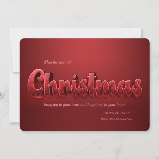 Kersttekst beïnvloedt kerstkaart (Voorkant)