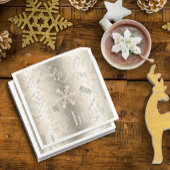 Kersttekst en Snowflake Pattern ID257 Servet