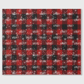 kersttekst in sneeuwvlokken cadeaupapier (Vlak)