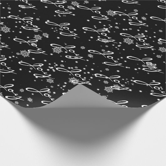 kersttekst in sneeuwvlokken cadeaupapier (Hoek)