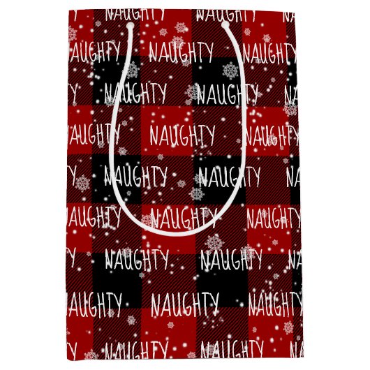 kersttekst in sneeuwvlokken medium cadeauzakje (Voorkant)