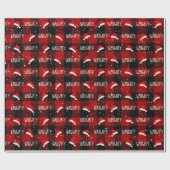 kersttekst met kerstcadeautjes cadeaupapier (Vlak)