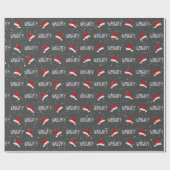 kersttekst met kerstcadeautjes cadeaupapier (Vlak)