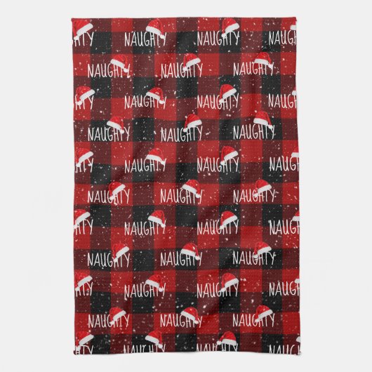 kersttekst met kerstcadeautjes theedoek (Verticaal)