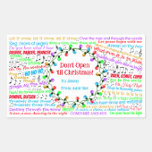 kersttekst rechthoekige sticker (Voorkant)