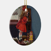 Kersttelefoon Vintage Keramisch Ornament (Rechts)