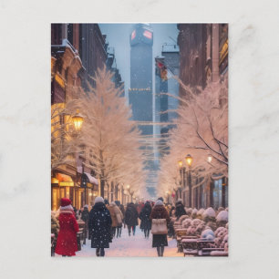 Kersttelefoonachtergronden - Cozy Winter Briefkaart
