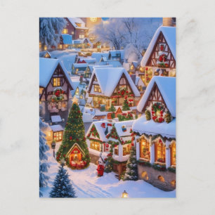 Kersttelefoonachtergronden - Knus Winter Briefkaart