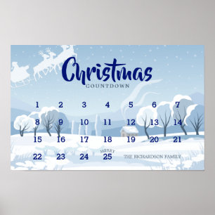 Kersttellende Advent Calendar Poster