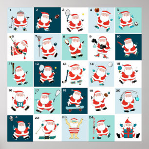 Kersttellende Advent Calendar Poster